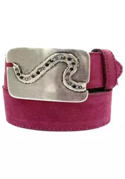 Ремень LIFEBURN by showroom 019°, сменная застежка, украшен разноцветными стразами Rettungsring By Showroom 019°, розовый