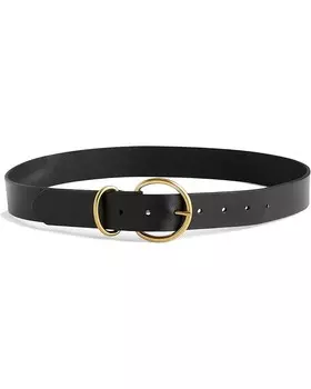 Ремень Madewell Connected Keeper Belt, черный