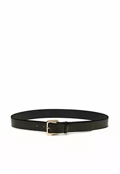 Ремень Massimo Dutti С КРУГЛОЙ ПРЯЖКОЙ, черный