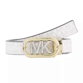 Ремень Michael Kors Pebble To Logo On Plaq, белый