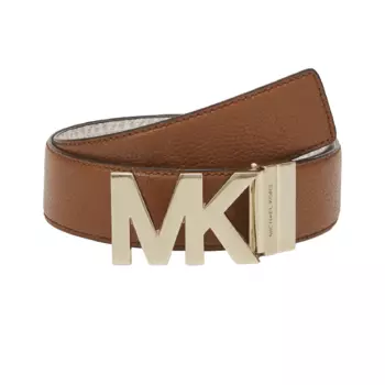 Ремень Michael Kors Pebble To Logo On Plaq, коричневый