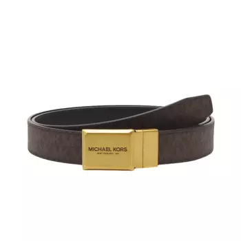 Ремень Michael Kors Plaque Unisex, коричневый/черный