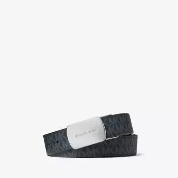 Ремень Michael Kors Reversible Logo And Leather, темно-синий/черный