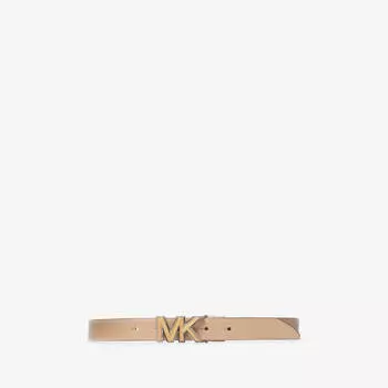 Ремень Michael Michael Kors Reversible Logo and Leather Waist, бежевый/светло-коричневый