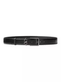 Ремень Mini VLogo Signature из телячьей кожи 35 мм Valentino Garavani, черный