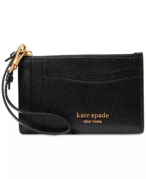 Ремень Morgan из сафьяновой кожи для монет и карточек kate spade new york, черный