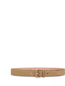 Ремень Moschino из замши, коричневый