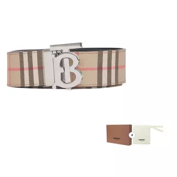 Ремень мужской Burberry Leather, бежевый
