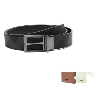 Ремень мужской Burberry, серый / черный