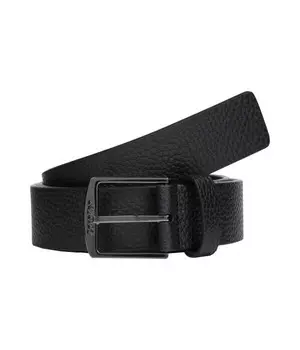 Ремень мужской Calvin Klein из натуральной кожи с тиснением, черный