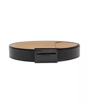 Ремень мужской Calvin Klein кожаный с большой пряжкой, черный