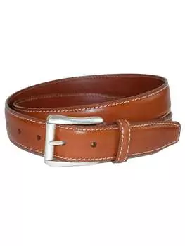 Ремень мужской Crookhorn Davis Ciga с контрастной строчкой, бежевый