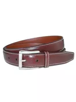 Ремень мужской Crookhorn Davis Ciga с контрастной строчкой, коричневый