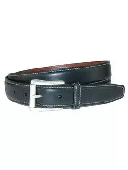 Ремень мужской Crookhorn Davis Ciga с контрастной строчкой, черный