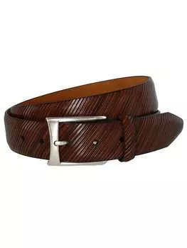 Ремень мужской Crookhorn Davis The City Boulevard из итальянской телячьей кожи, коньячный