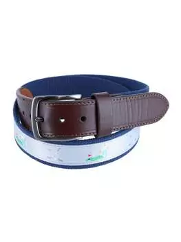 Ремень мужской Danbury Bent Club Web для гольфа, темно-синий