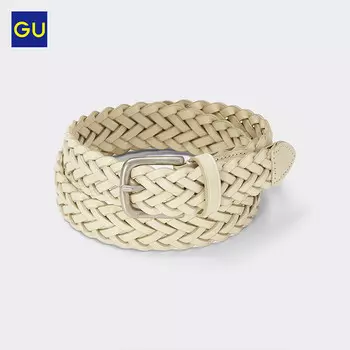 Ремень мужской GU плетеный, черный