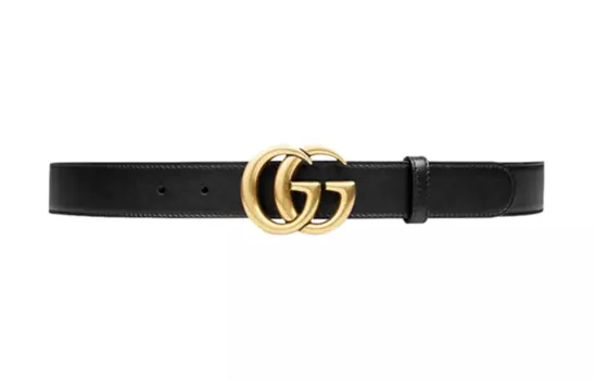 Ремень мужской Gucci кожаный, черный