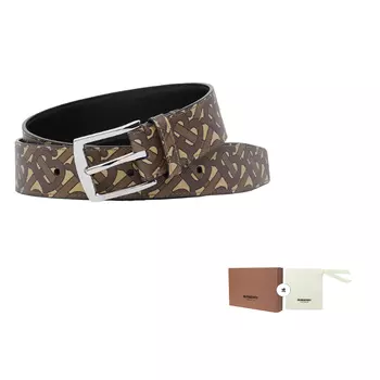 Ремень мужской кожаный Burberry, коричневый / черный