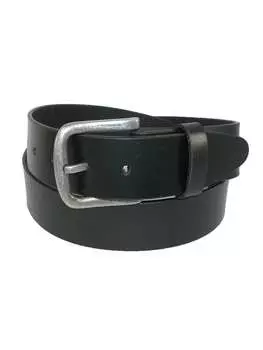 Ремень мужской кожаный CTM, черный