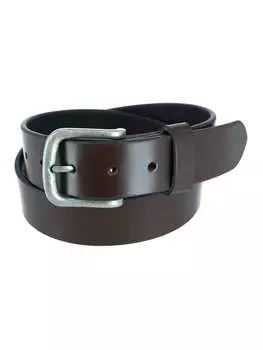 Ремень мужской кожаный CTM со съемной пряжкой, коричневый