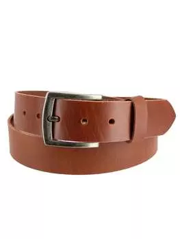 Ремень мужской кожаный CTM со съемной пряжкой, бежевый