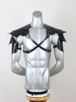 Ремень мужской кожаный двойной, черный