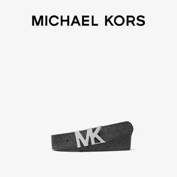 Ремень мужской Michael Kors с логотипом, темно - коричневый