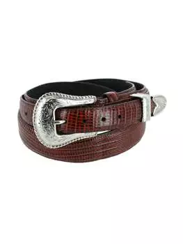Ремень мужской Ranger с принтом ящерицы, коричневый