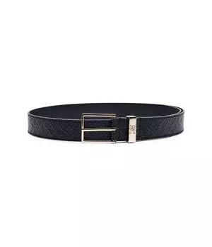 Ремень мужской Tommy Hilfiger кожаный с тиснением, черный