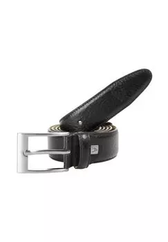 Ремень, натуральная кожа bruno banani, черный