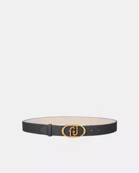 Ремень овальной формы с логотипом LIUJO, черный