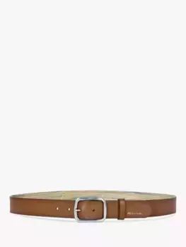 Ремень Paul Smith Logo Leather, цвет tan