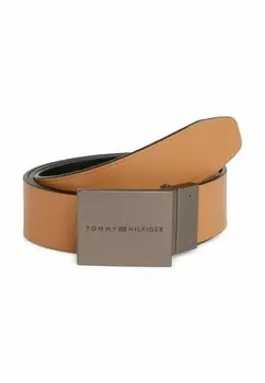 Ремень PLAQUE REVERSIBLE Tommy Hilfiger, черный коньяк