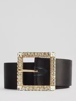 Ремень Polly из смесового шелка L.K.Bennett, черный