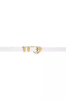 Ремень полупатент Moore By Far, белый