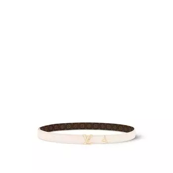 Ремень Pretty LV Enamel 20 мм двусторонний Louis Vuitton, белый