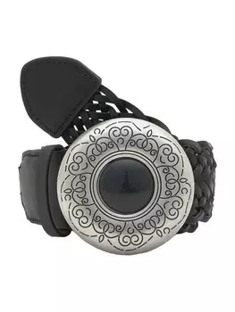 Ремень Pull&Bear, цвет Black/Silver