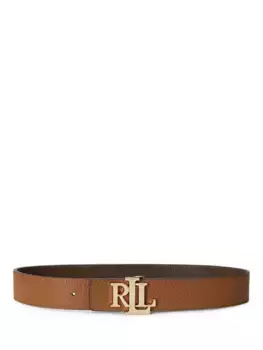 Ремень Ralph Lauren Lauren Ralph Lauren Pebble Leather Reversible Wide, цвет tan/dark brown
