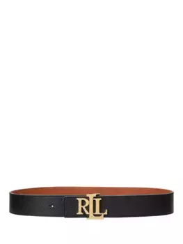 Ремень Ralph Lauren Lauren Ralph Lauren Pebble Leather Reversible Wide, цвет black/tan