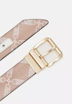 Ремень Reversible Empire Belt Michael Kors, бледно-ореховый оптический белый
