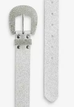 Ремень RHINESTONE BUCKLE WESTERN REGULAR FIT Next, серебристый