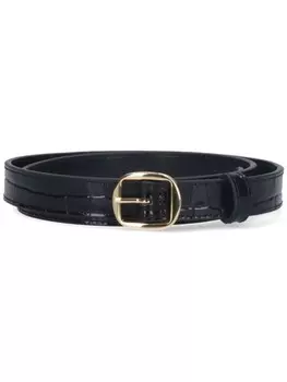 Ремень с эффектом крокодила Coperni, черный