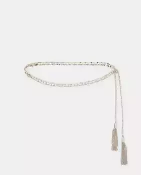 Ремень с блестящими звеньями Latouche, серебрянный