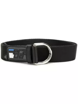 Ремень с D-образной пряжкой Prada, черный