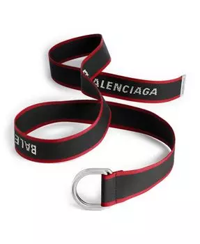 Ремень с D-образными кольцами Balenciaga, черный