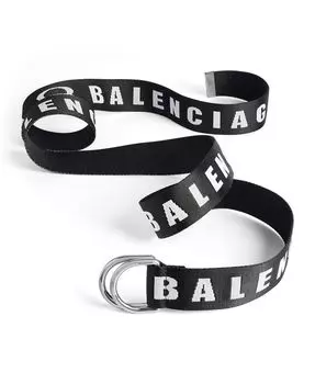 Ремень с D-образными кольцами Balenciaga, черный