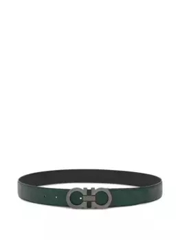 Ремень с декором Gancini Ferragamo, зеленый
