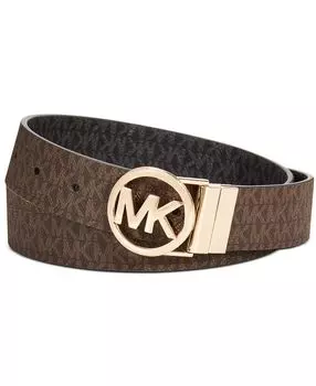 Ремень с двусторонней подписью и пряжкой с логотипом Michael Kors, мульти