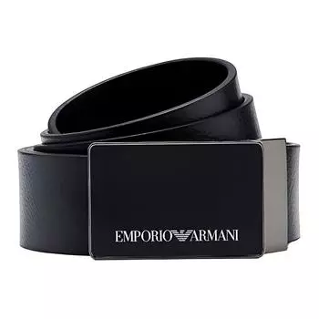 Ремень с гравировкой логотипа и пряжкой EMPORIO ARMANI